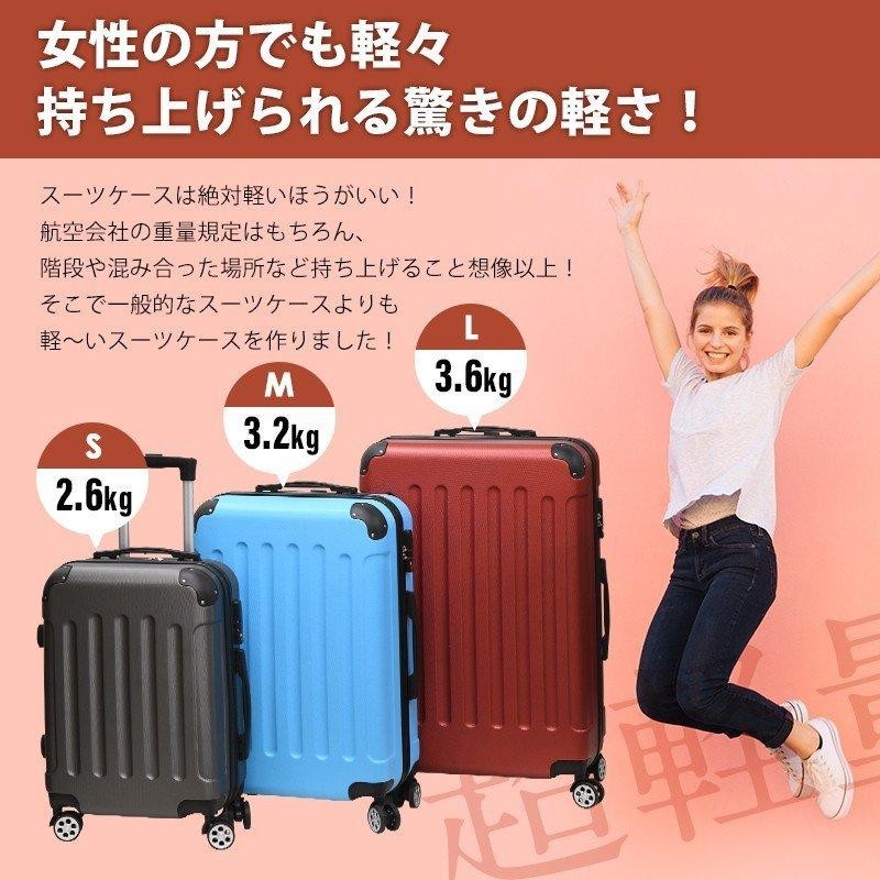 スーツケース Mサイズ 容量55L suitcase エコノミック 軽量 キャリー