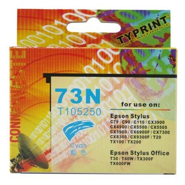 紅石 愛普生EPSON環保(73N)墨水匣/T105250/藍色