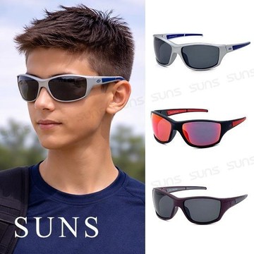 【SUNS】頂級抗UV400 戶外兒童休閒偏光太陽眼鏡 輕量有彈性/防滑/防眩光(N325B)