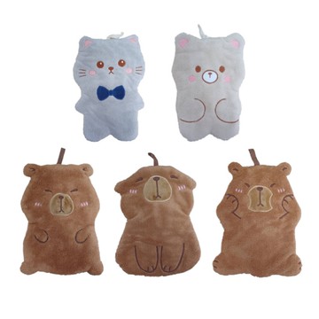 動物造型擦手巾-領結貓/臉紅熊/坐姿/站姿/捏臉