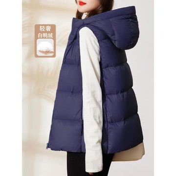 羽絨馬甲女款外穿2025冬季新款無袖外搭洋氣背心馬夾羽絨服冬外套