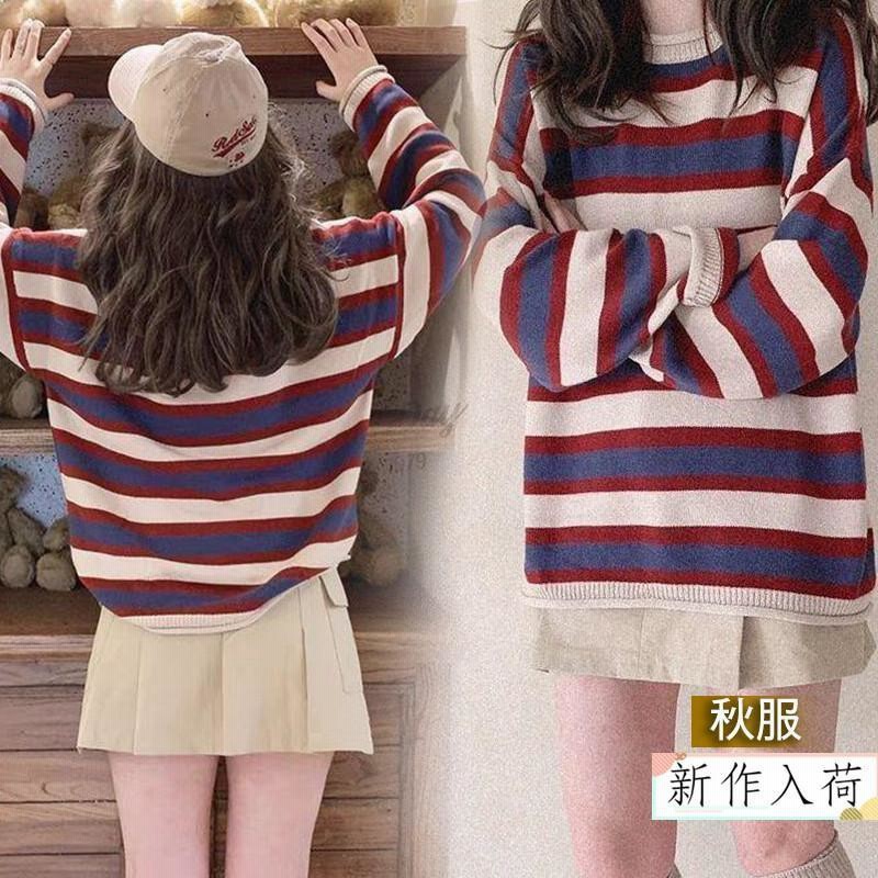 ニット セーター レディース クルーネック アメカジ 長袖 インナー  