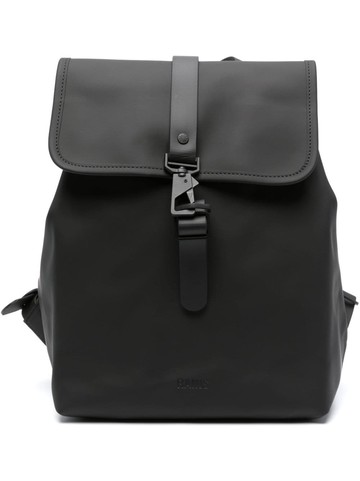 Rains - logo-debossed carabiner backpack - women - Polyester/Polyurethane - One Size - Black
