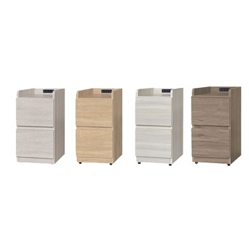 【MUNA 家居】1尺三插座床頭櫃/共四色灰橡色