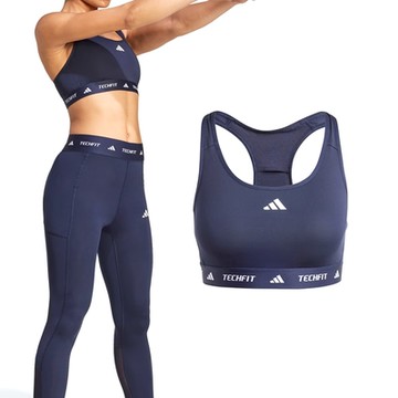Adidas TF MS Bra 女款 藍色 休閒 中度支撐 瑜珈 慢跑 訓練 運動 內衣 IY9439