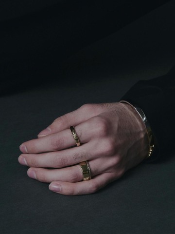 Celestial Banding Layered Silver Ring