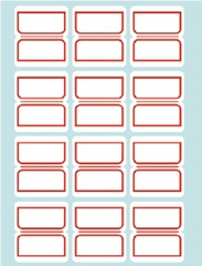 自黏性標籤LD-1020(紅) LD-1021(藍) 24*27mm/180張