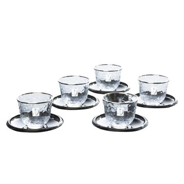 Toyo-Sasaki 銀之月冷茶杯5入組(附杯碟)