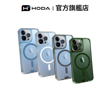 HODA iPhone 13 系列 MagSafe 晶石玻璃軍規防摔保護殼