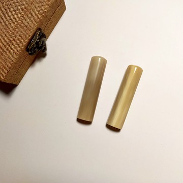 【手刻－印鑑】 無染色白牛角系列