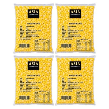 毛豆/其他 亞細亞田園 冷凍玉米粒1000gx4包 (方便料理/免清洗/急速冷凍)
