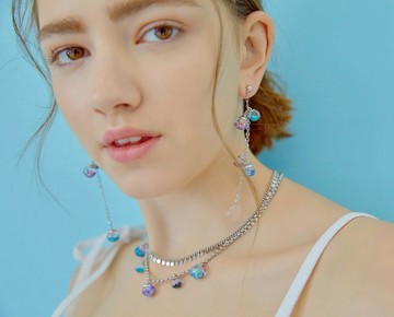 雪球海泡棉耳環