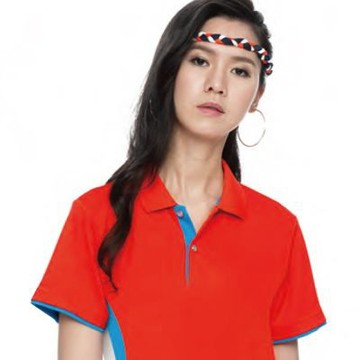 Sunrise 吸濕排汗POLO衫(橘紅)-女款(99122-1)