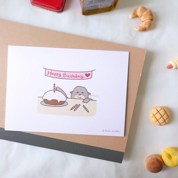 Happy Birthday 生日快樂 明信片/生日卡 PanPan過生日