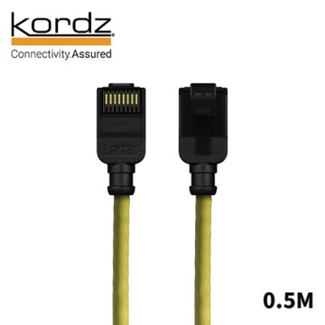 【Kordz】 PRO CAT6 28AWG 極細 高速 網路線 黃 0.5m