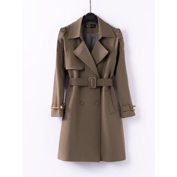 高級感風衣女中長款春秋2025年新款氣質休閑質感韓版減齡秋裝外套