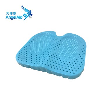 【AngelAid 天使愛】豪華蝶型果凍坐墊 淺藍凝膠 + 寶藍布套