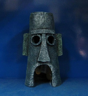 【西高地水族坊】美國授權販售 海綿寶寶飾品 章魚哥的家 可躲藏小魚.小蝦