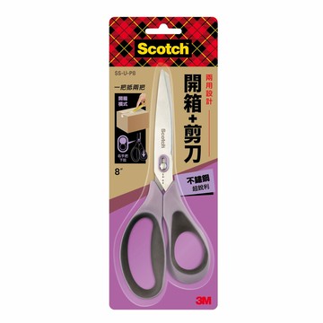 [新品上市]本月熱銷推薦 滿額再折【史代新文具】3M SS-U-P8 8吋 不銹鋼開箱剪刀/美工刀 (二合一開箱剪刀/一剪兩用)