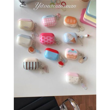 一頭蒜蒜|韓風ins可愛少女心合集~小清新卡通吊墜無線耳機套適用蘋果AirPodspro無線藍牙耳機2/3代保護殼防摔