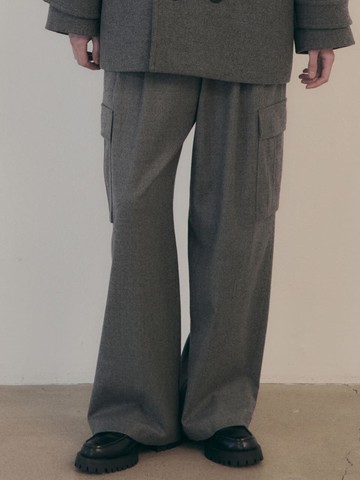 WOOL CARGO EASY PANTS (GRAY)