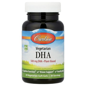Carlson, 素食 DHA，500 毫克，30 粒素食軟膠囊
