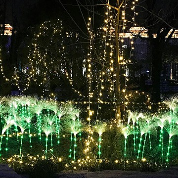 太陽能戶外發光蘆葦燈花園庭院插地燈草坪裝飾光纖燈景觀燈草坪燈