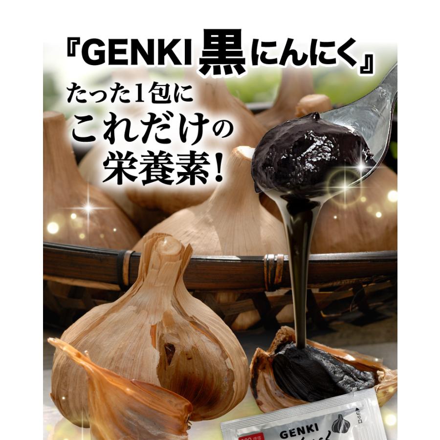 GENKI黒にんにく 1箱(5gx30包) 醗酵黒生姜 ガシュツ末 梅エキス 野菜酵素　フラクトオリゴ糖 シールド乳酸菌 黒ニンニク サプリ 健康 腸活 国産素材 メール便