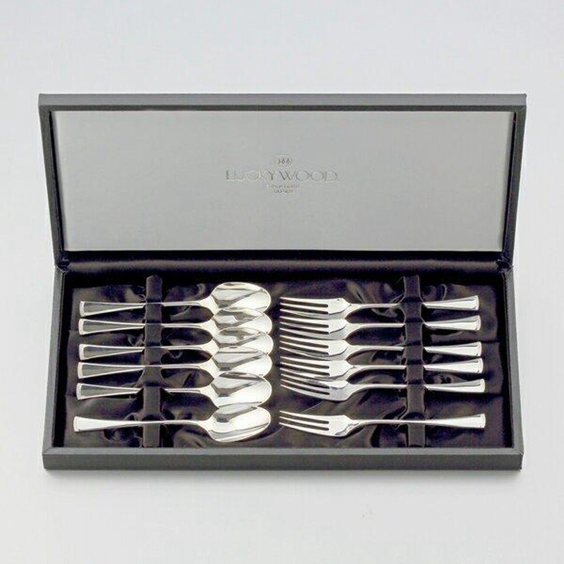 ラッキーウッド　純銀製スプーンセット 訳あり】LUCKY WOOD ラッキーウッド カトラリー スプーンセット