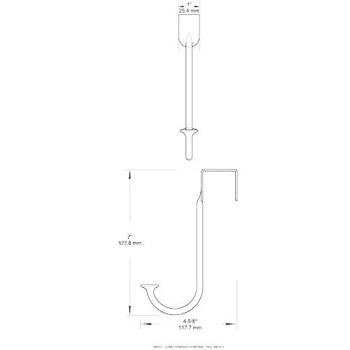 Satin Nickel  Single Over the Door Hook with Ceramic Insert Libert 並行輸入