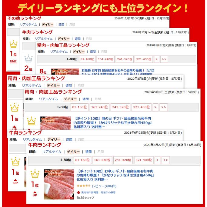 お歳暮 ギフト すき焼き 肉 牛肉 黒毛和牛 かなりリッチなすき焼き用 450g 化粧箱入り すき焼き肉 食べ物 プレゼント 御歳暮 2023