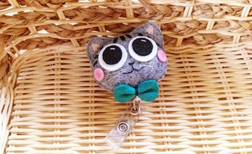 不織布~貓~伸縮證件夾