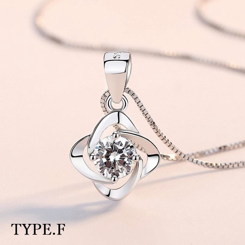 ネックレス レディース 大粒1.25ct 一粒 リング 立方体 キューブ