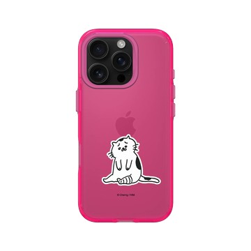 iPhone 16 Pro Clear 粉漾桃 - 馬來貘 Laimo - 沮喪貓咪