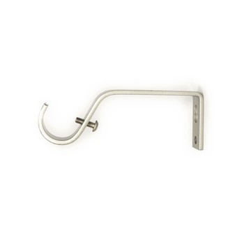 特力屋 金屬窗簾桿固定單托架 銀色 2入