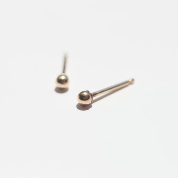 14K Gold Ball Earring 金球耳針耳環(一對) (2mm)