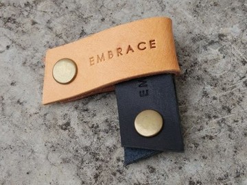 【客製化禮物】手工皮革集線器/多色/寬版-免費烙印名字