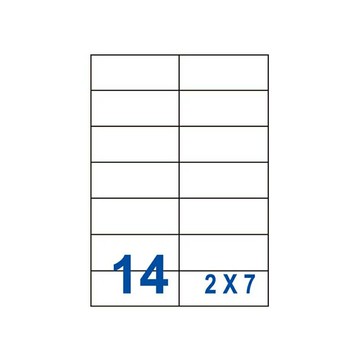 裕德 三用 電腦 標籤 14格 105X42.3mm 白色 1000張 /箱 US4674-1K