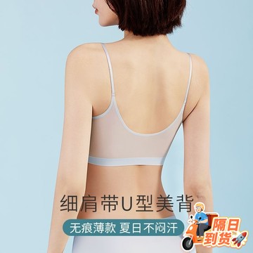 🚀虧本到貨🚀日本🇯🇵超薄無痕內衣女士無鋼圈小胸聚攏防下垂夏季大碼涼感舒適美背文胸