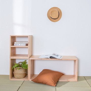 隨意原木櫃 Three-in-one 三合一收納櫃・置物櫃・書櫃・床頭櫃