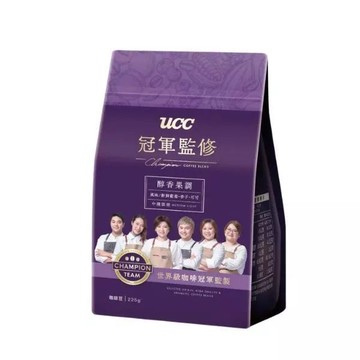 【買一送一，共2包】UCC-冠軍監修醇香果調咖啡豆225g