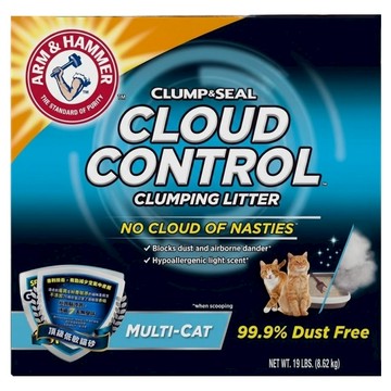 ARM&HAMMER 貓砂 Clump & Seal 有效減少皮屑 7天無臭 多貓適用  低敏  頂級低敏  8.62kg  1盒