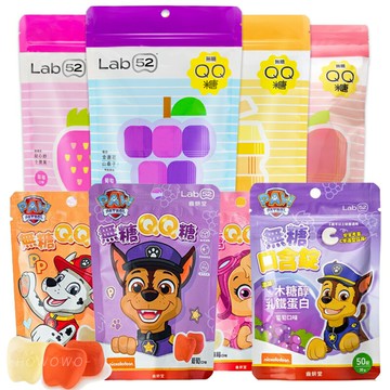 齒妍堂 健齒QQ糖 無糖QQ糖 汪汪隊 木醣醇 益生菌 鈣多多 金盞花 含葉黃素 兒童軟糖 無糖零食 副食品 Lab52