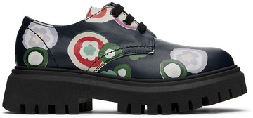Marni 海军蓝 Floral 儿童德比鞋
