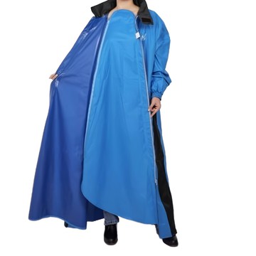 MotoC 內外斜雙拉鍊風雨衣 M301 藍 2XL 機車族必備 防風防水  1入