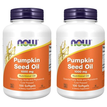 NOW Foods 南瓜籽油膠囊食品  100顆  1.4g  2罐