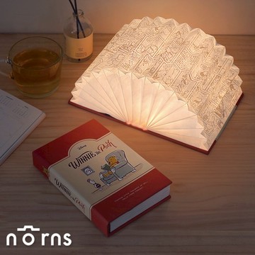 【Norns】滿799折50★小熊維尼LED翻頁書燈- Norns Original Design Disney 正版授權 摺疊小夜燈 禮物