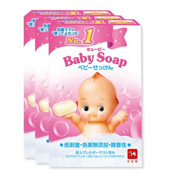 牛乳石鹼日本製低刺激無添加嬰兒皂-3入組(90g*3入)