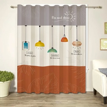 BonBon naturel 北歐吊燈 打孔式空調長門簾/窗簾 門簾 + 流蘇綁帶  200 x 150cm