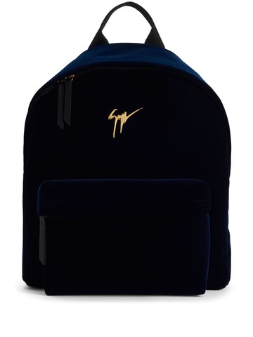 Giuseppe Zanotti - Bud logo-plaque backpack - men - Fabric/Fabric - One Size - Blue